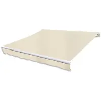 vidaXL Store banne manuel 300 cm blanc crème