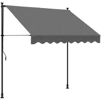 vidaXL Store rétractable Anthracite 200x150 cm Tissu et acier
