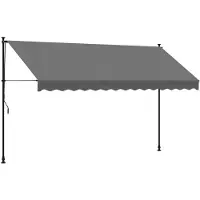 vidaXL Auvent rétractable Anthracite 350x150 cm Tissu et acier