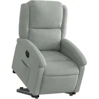 vidaXL Fauteuil relax releveur électrique gris clair velours
