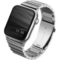 Uniq Bracelet Strova Steel Link pour Apple Watch | 44/45/46/49 mm - Sterling