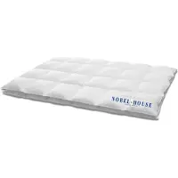 HANSKRUCHEN GmbH HANSKRUCHEN Nobel House couette en duvet 135x220 cm extra légère 90% duvet lavable pour personnes allergiques couette d'été respirante blanche