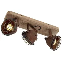 QAZQA Spot intelligent marron rouille orientable avec 3 WiFi GU10 - Gina