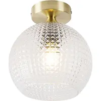 QAZQA Plafonnier Art déco intelligent en laiton avec Wifi A60 - Sphere