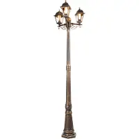 QAZQA Lanterne intelligente or antique 3 lumières IP44 incl. Wifi ST64 - Capital