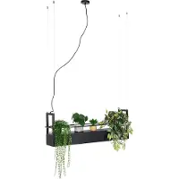 QAZQA Suspension intelligente noire avec support incl. 4 GU10 Wifi - Cage Rack