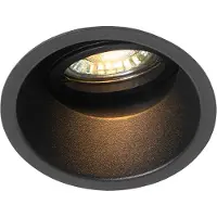 QAZQA Spot encastré intelligent noir orientable avec Wi-Fi GU10 - Alloy