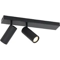 QAZQA Spot de plafond intelligent noir 2 lumières réglable avec 2 Wifi GU10 50mm - Renna