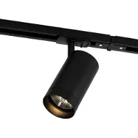 QAZQA Système d'éclairage sur rail moderne avec 5 spots noirs monophasé GU10 70mm - Iconic Jeana Luxe