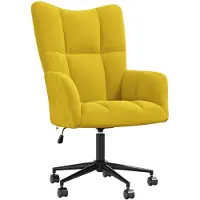 vidaXL Chaise de relaxation Jaune moutarde Velours