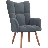 vidaXL Fauteuil relax gris foncé velours