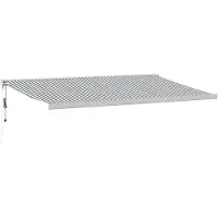 vidaXL Auvent rétractable Anthracite et blanc 5x3 m Tissu et aluminium