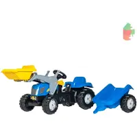Rolly Toys Trettraktor New Holland T7040 mit Anhänger + Frontlader, Heckkupplung