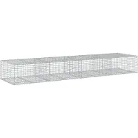 vidaXL Gabion avec couvercle 400x100x50 cm Fer galvanisé