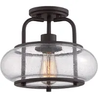 QUOIZEL Luminaires de plafond Elstead Trilogy, douille E27, finition bronze vieilli