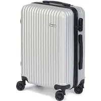 Bigbuy Valise pour la cabine Gris clair 38 x 57 x 23 cm Rayures