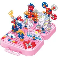 Eddy Toys Jouets de construction Design & Drill avec perceuse Enfants - Jeu d'assemblage dès 3 ans