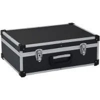 vidaXL Mallette à outils 46 x 33 x 16 cm Noir Aluminium