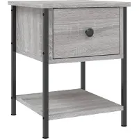 vidaXL Table de chevet sonoma gris 34x35,5x45 cm bois d'ingénierie