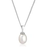 Elli Chaîne argent / blanc perle