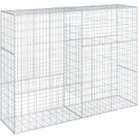 vidaXL Gabion avec couvercle 200x50x150 cm Fer galvanisé