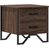 vidaXL Table de chevet chêne marron 40x41x40 cm bois d’ingénierie