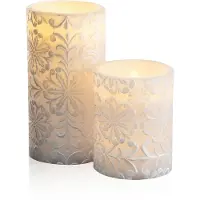 Aucune Pauleen 2 Bougies Little Lilac Candle 2x4lm 2800k Pile Cire Lila/Blanc