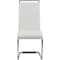 Beliani Lot de 2 chaises consoles blanches pour salle à manger et salle de conférence de style moderne