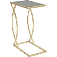 Mauro Ferretti Table basse en métal doré 45,5x25,5x60 cm