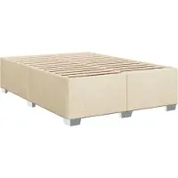 vidaXL Cadre de lit sans matelas Crème 140x200 cm Tissu