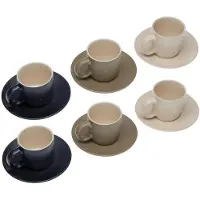 Versa Teetassen, 6er-Set mit Teller Tashi gut 8,3 x 7,8 x 8,3 cm