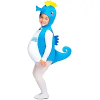 MOM Seahorse Kids Costume Bleu 10-12 Years Enfants