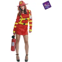 MOM Firefighter Woman Costume Orange XL Enfants