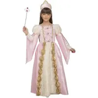 MOM Queen Girl Costume Rose 5-6 Years Enfants