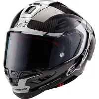 Alpinestars Élément S-R10 Casque Intégral Carbone/Argenté S unisex noir