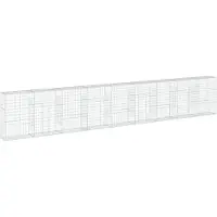 vidaXL Gabion avec couvercle 900x50x150 cm Fer galvanisé