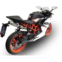 Gpr Exhaust Systems Deeptone Inox Slip On Ktm Rc 390 15-16 Cat Homologated Muffler Argenté Homologated
