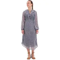 Pepe Jeans Odelis Long Sleeve Long Dress Bleu S Femme