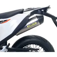 Arrow Race-tech Aluminium With Carbon End Cap Ktm 690 Smc R/690 Enduro R ´19-21 Not Homologated Muffler Argenté Not Homologated