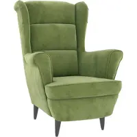 The Living Store fauteuil en velours vert clair