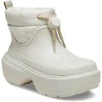 Crocs Stomp Puff Boot Stucco Femmes Off White Boots