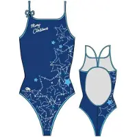 Turbo Stars Christmas Swimsuit Bleu L Femme