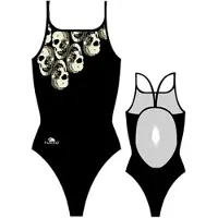 Turbo Skulls King Thin Strap Swimsuit Noir 5-6 Years Fille
