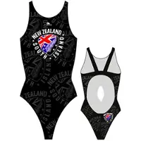 Turbo New Zealand Shield Swimsuit Noir 3-4 Years Fille