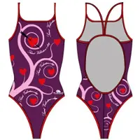 Turbo Saint Valentine 09 Thin Strap Swimsuit Violet 5-6 Years Fille