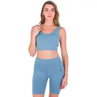 Hurley Block Party Active Medium Impact Sports Bra Bleu M Femme