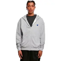 Mister tee Sweat à capuche zippé Soft pour homme, 460 g/m² coton, gris