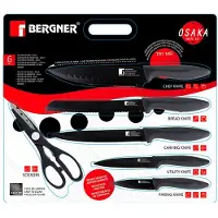Bergner Coffret De 5 Couteaux Et Ciseaux Osaka