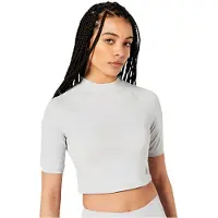 Superdry Run 3/4 Tight Crop Short Sleeve T-shirt Blanc XS Femme
