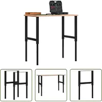 The Living Store Support d'établi Réglable 2 pcs. Métal 55x(69-95,5) cm
